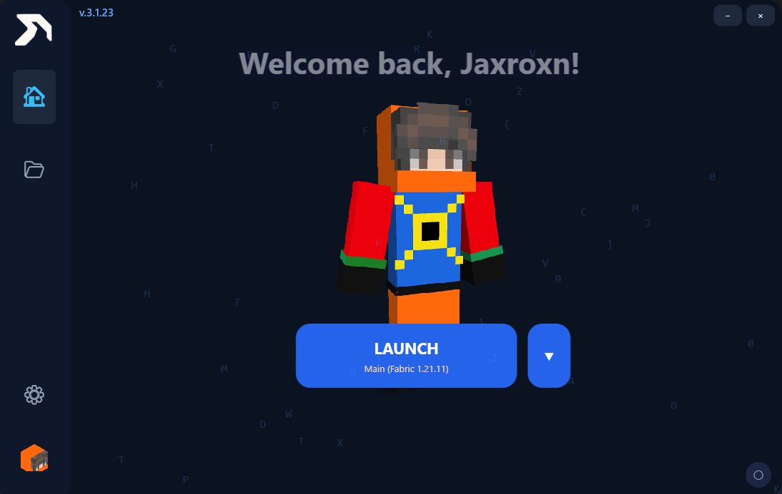 JaxClient launcher preview